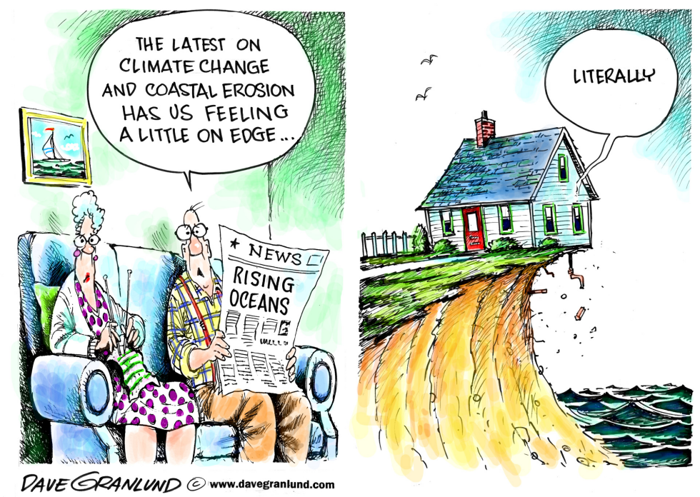  CLIMATE CHANGE AND EROSION by Dave Granlund