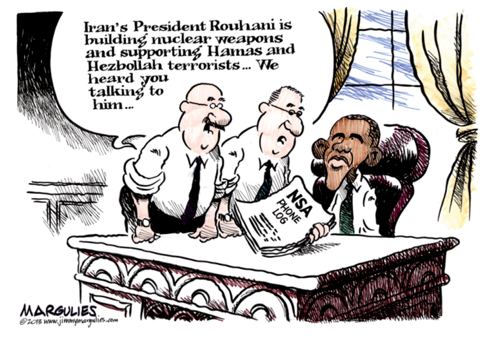 Obama and Rouhani phone call color