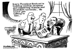 OBAMA AND ROUHANI PHONE CALL by Jimmy Margulies