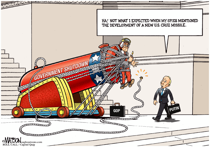 Putin Can't Save Speaker Boehner From Government Shutdown-COLOR