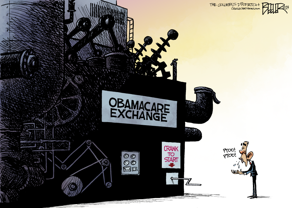  OBAMACARE EXCHANGE by Nate Beeler