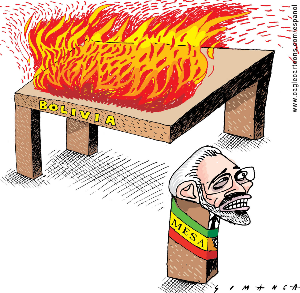 The table on fire