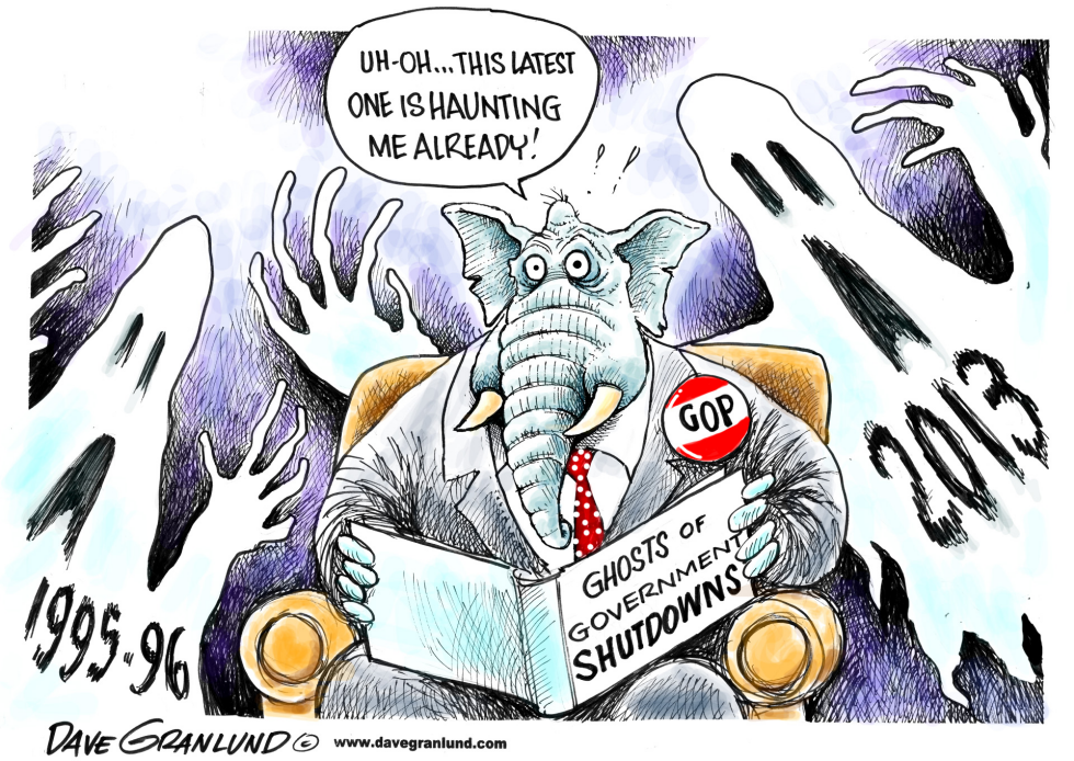  GHOSTS OF GOV'T SHUTDOWNS by Dave Granlund