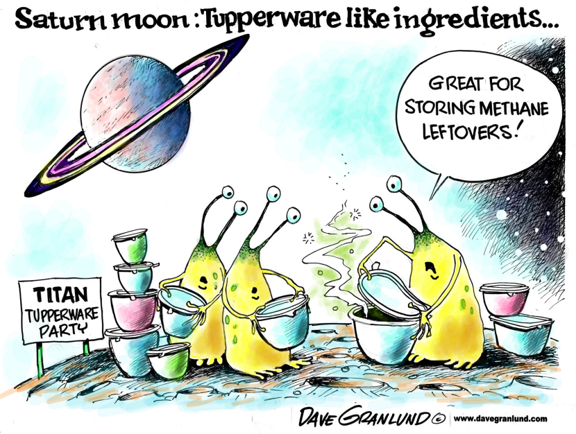 Saturn moon plastic