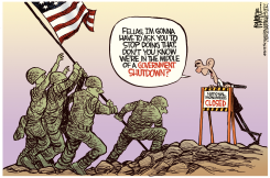 MONUMENTS SHUTDOWN  by Rick McKee