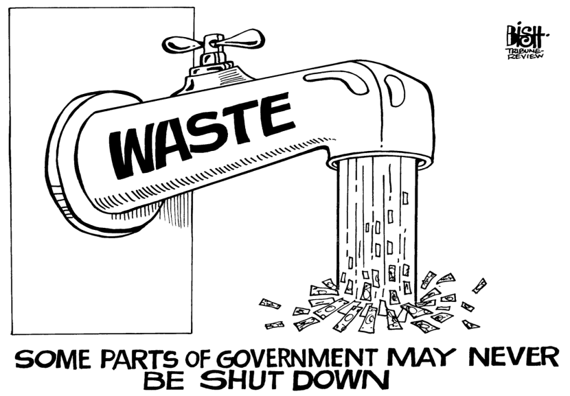 GOVERNMENT WASTE, B/W