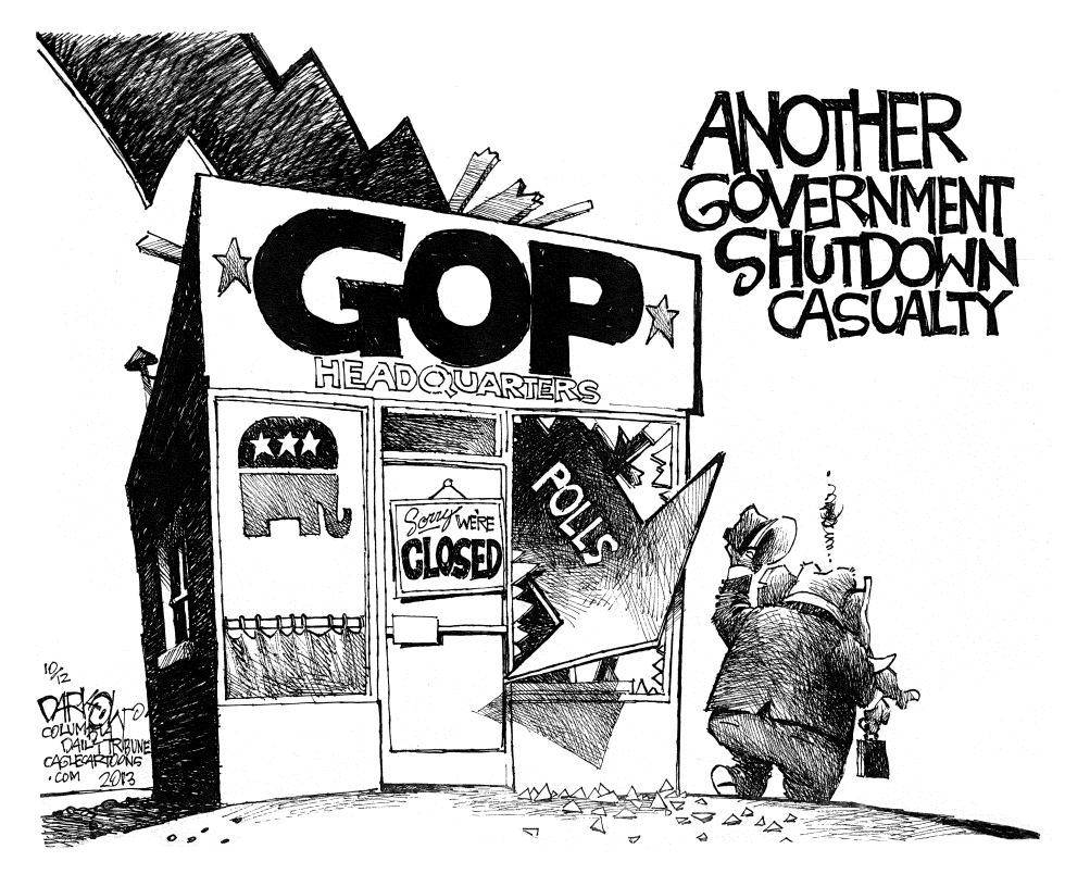  GOP SHUTS DOWN by John Darkow