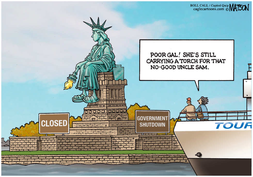 Statue Of Liberty Shutdown Cartoons