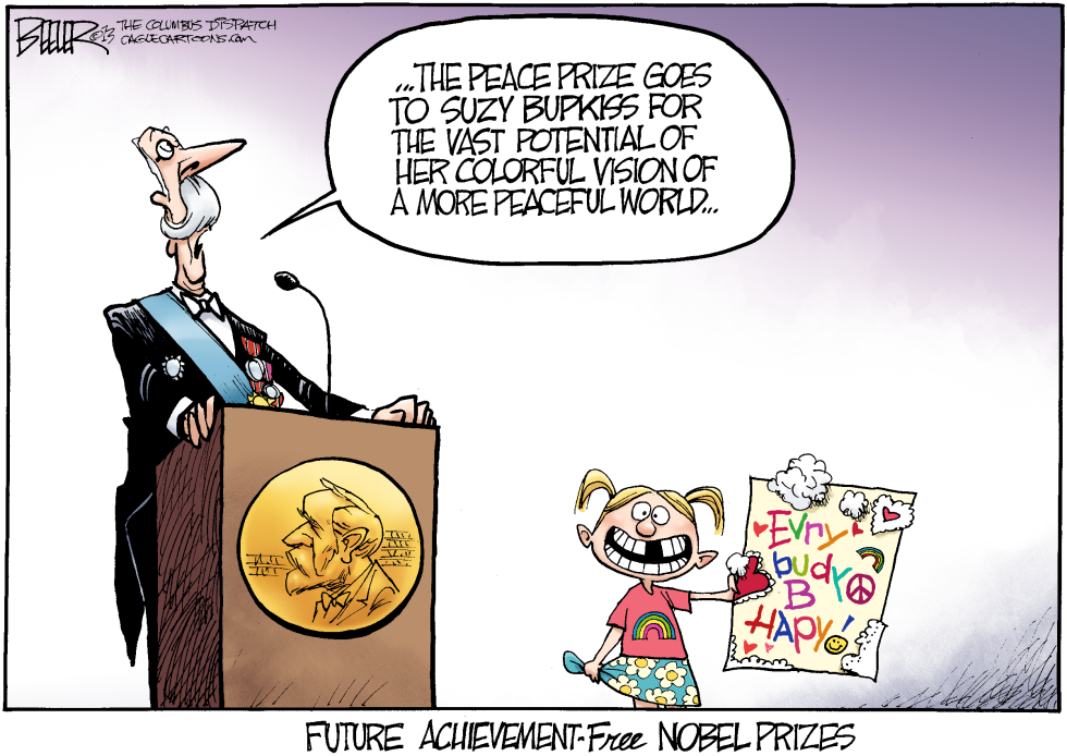  NOBEL PEACE PRIZE by Nate Beeler