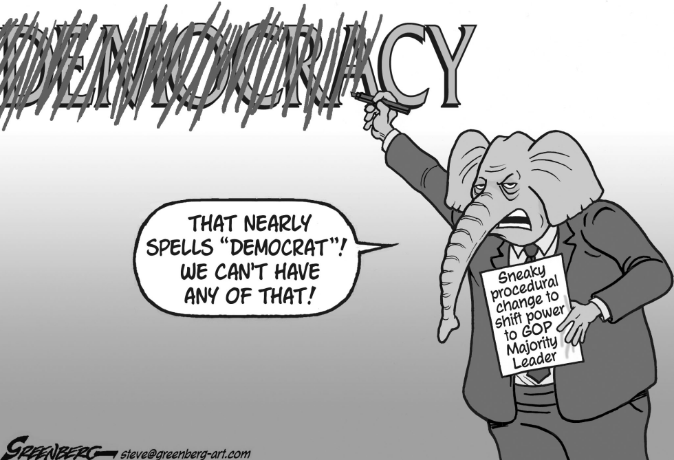 Democracy rule bw