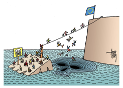 REFUGEE TRAGEDY by Arend Van Dam