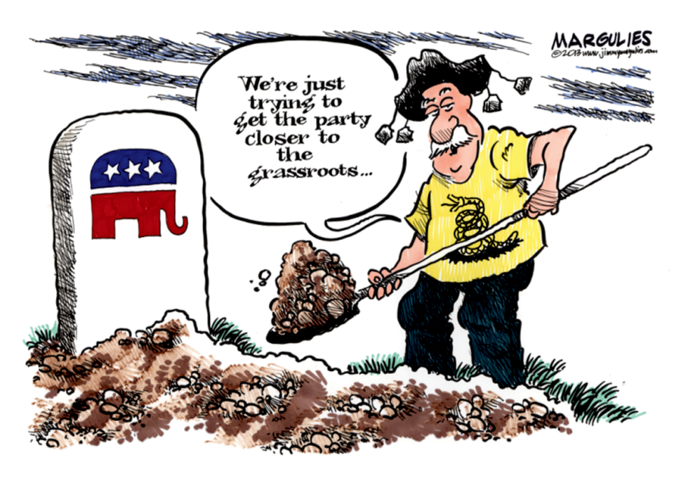 Tea Party and Republicans color