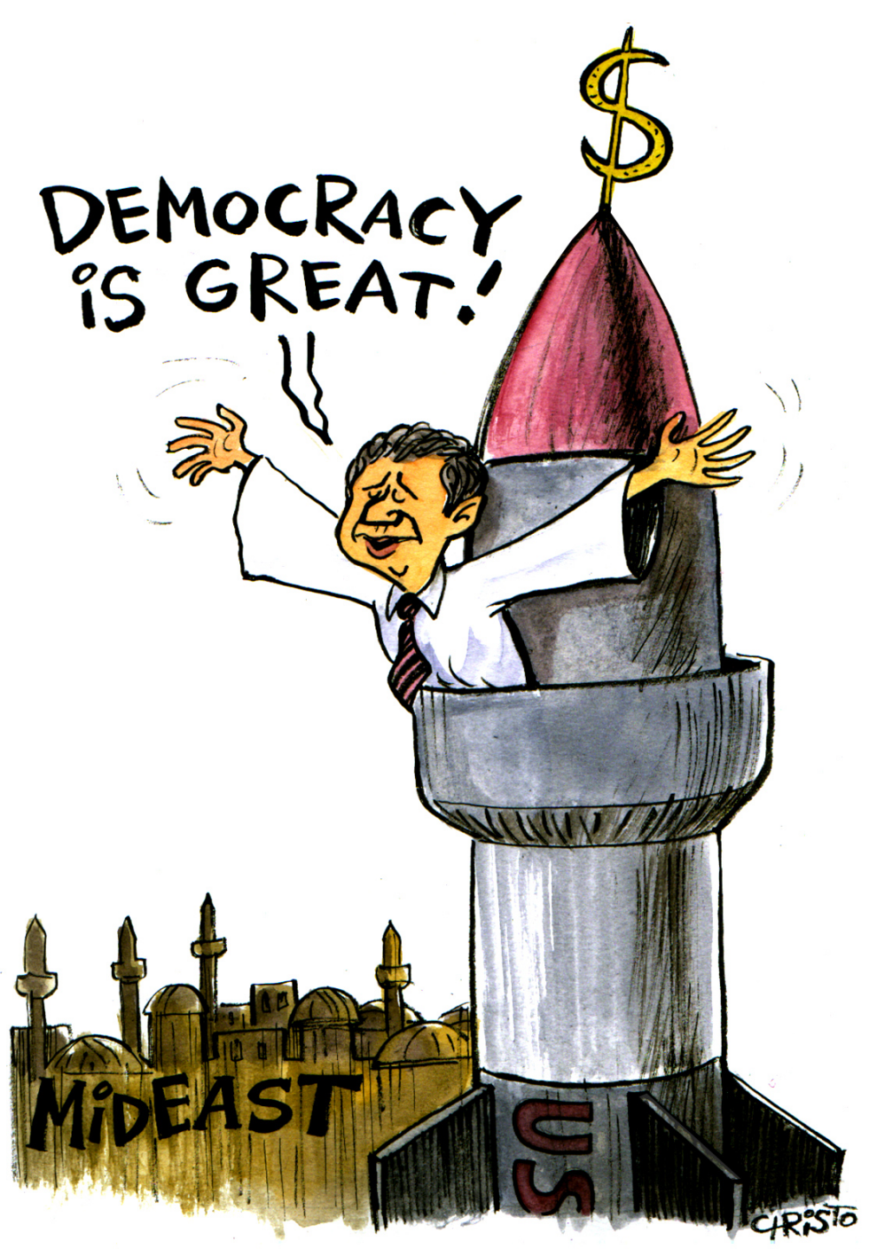 Bush Hails Spread Of Democracy In Mideast