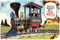OBAMACARE TRAIN  by Rick McKee