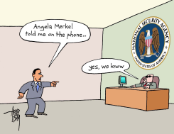 ANGELA MERKEL AND NSA by Arend Van Dam