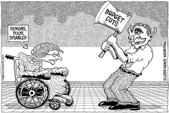 BUSH WHACKS THE ELDERLY by Monte Wolverton