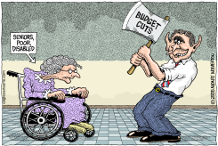 BUSH WHACKS THE ELDERLY by Monte Wolverton