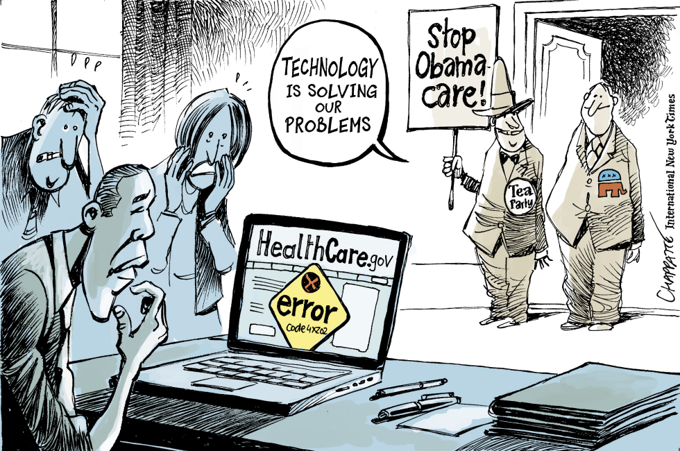  OBAMACARE WEBSITE GLITCHES by Patrick Chappatte