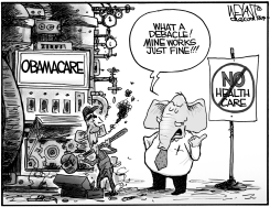 OBAMACARE DOWN by Christopher Weyant