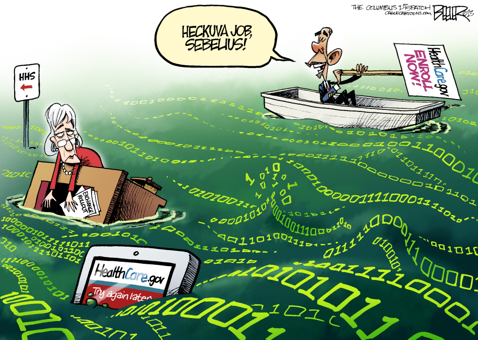  SEBELIUS AND OBAMACARE by Nate Beeler