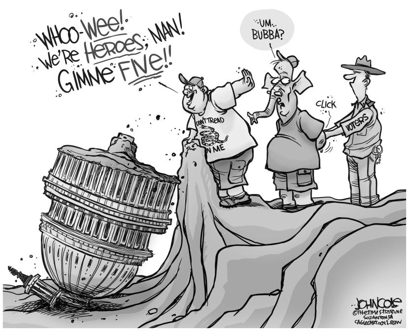 Tea party boulder pushers BW