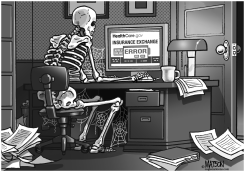 WAITING FOR OBAMACARE WEBSITE GLITCH FIX by R.J. Matson
