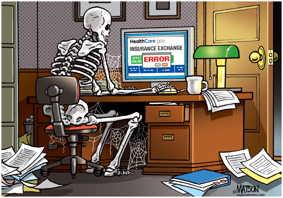 Waiting For Obamacare Website Glitch Fix-COLOR