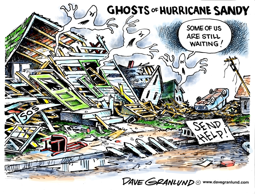  HURRICANE SANDY GHOSTS by Dave Granlund