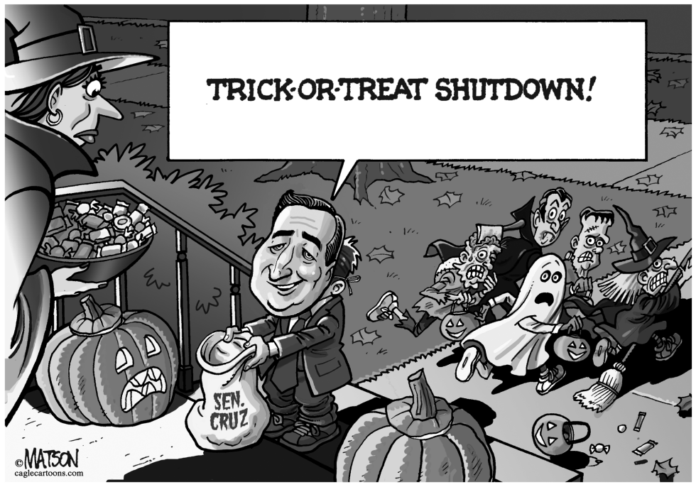 Trick- Or-Treating As Senator Cruz