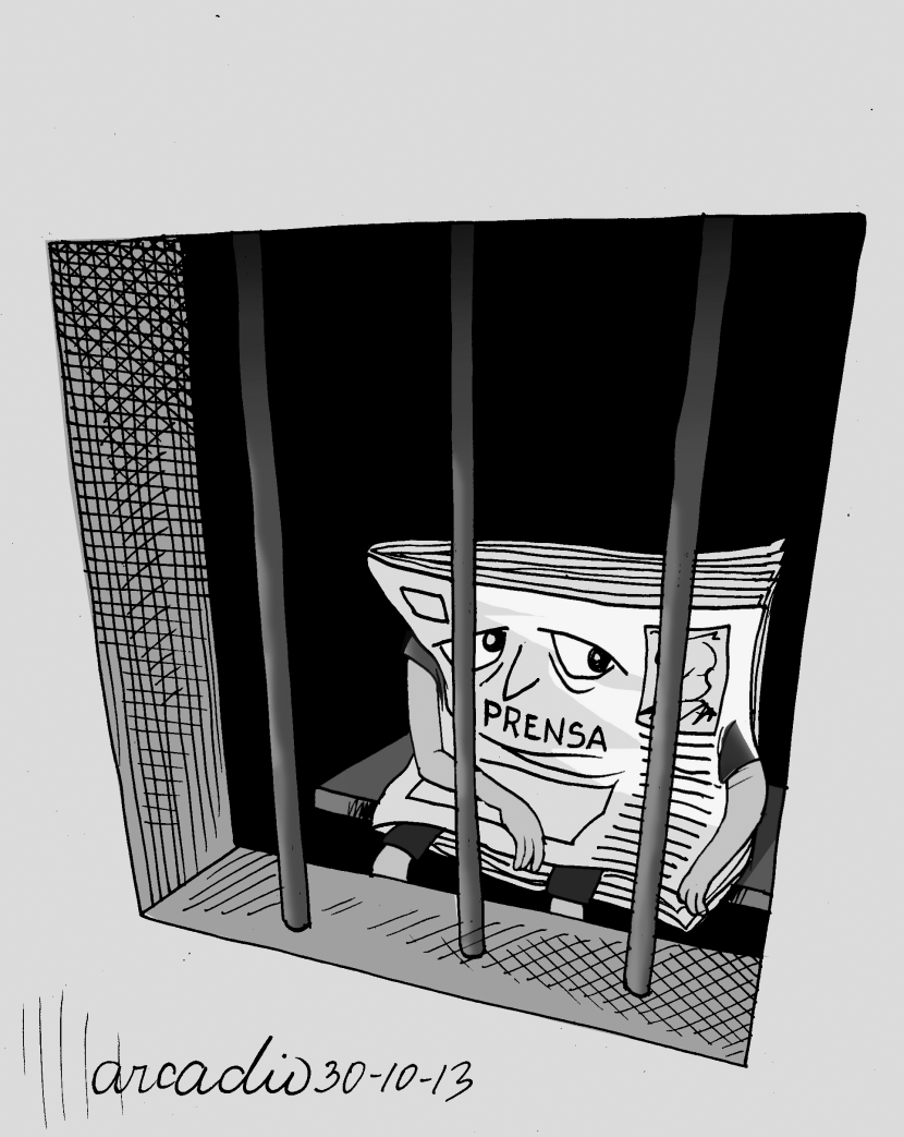 Prensa sin libertad de expresión bn