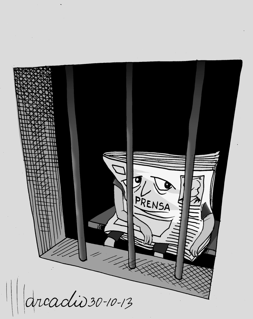Prensa sin libertad de expresión bn