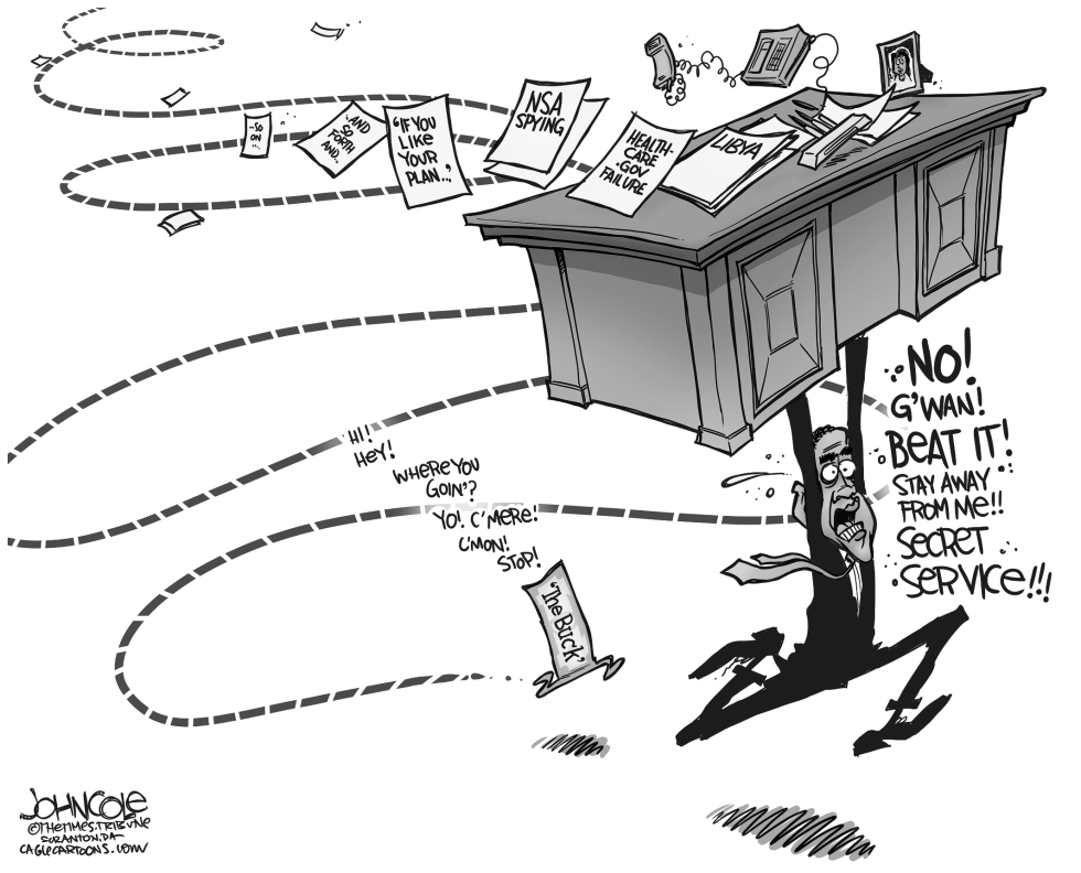 Obama and The Buck BW