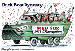 BOSTON DUCK BOAT DYNASTY by Dave Granlund
