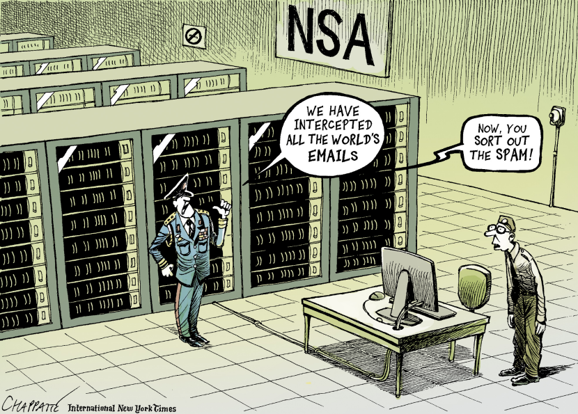 Huge data collection by the NSA