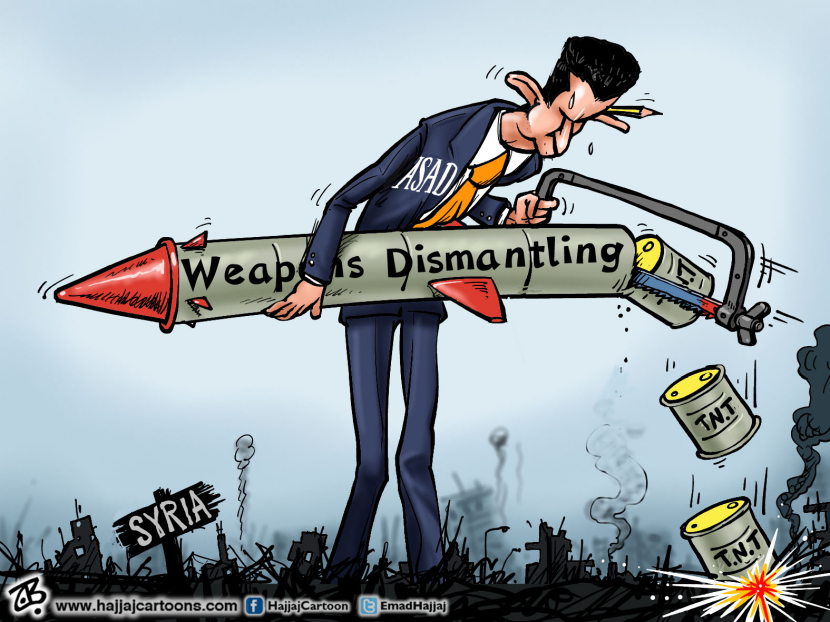 Asad dismantling weapons