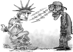 OBAMA X-RAY SPECS AND LIBERTY by Daryl Cagle