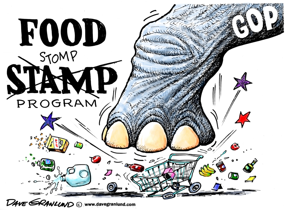  FOOD STAMPS AND STOMPS by Dave Granlund