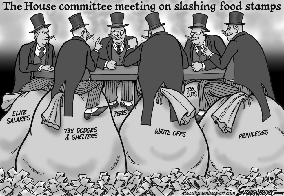 Food stamp committee bw