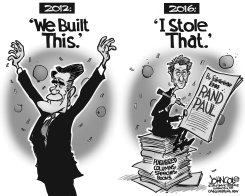 RAND PAUL PLAGIARISM BW by John Cole