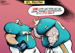 NFL BULLYING  by Nate Beeler