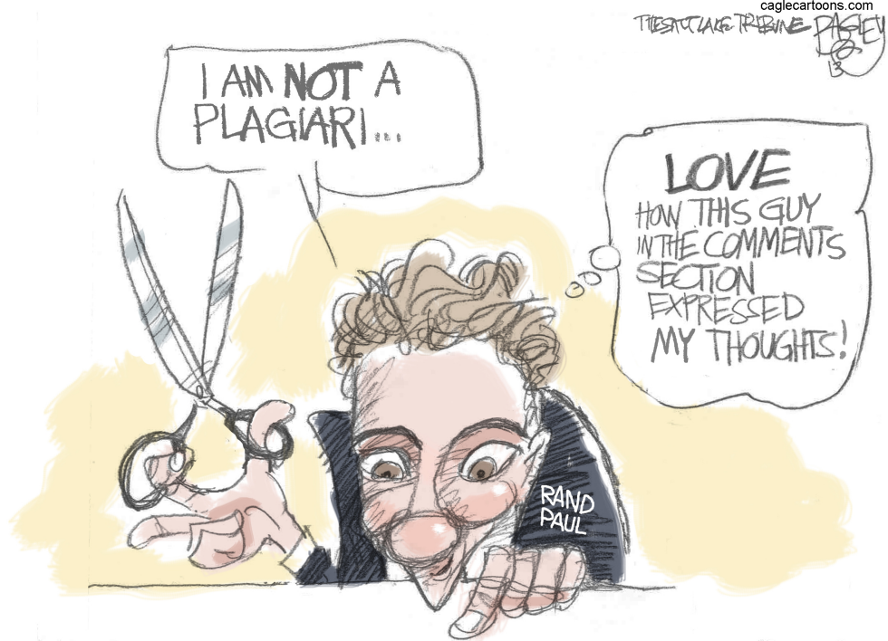  PLAGIARIST RAND RAUL by Pat Bagley