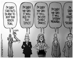 OBAMA IS SORRY BW by John Cole