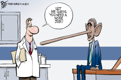 OBAMAS NOSE by Bruce Plante