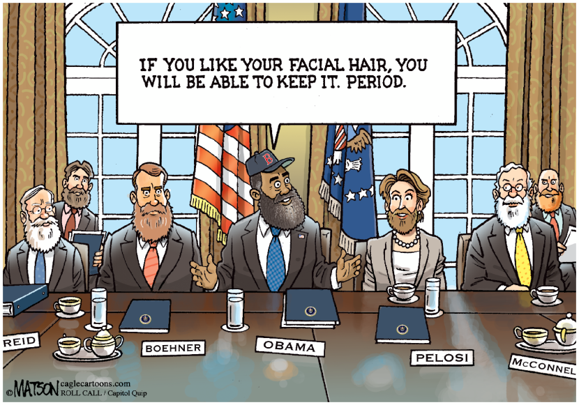 Obama and Congressional Leaders Grow Beards for Team Unity-COLOR