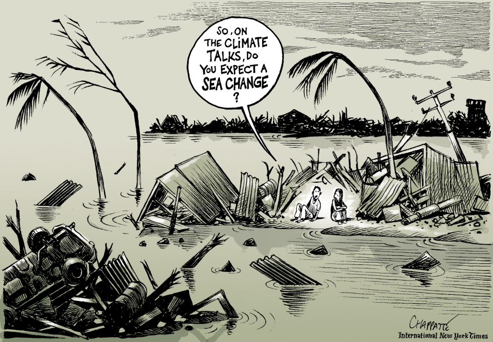  TYPHOON HAIYAN AND THE CLIMATE TALKS by Patrick Chappatte