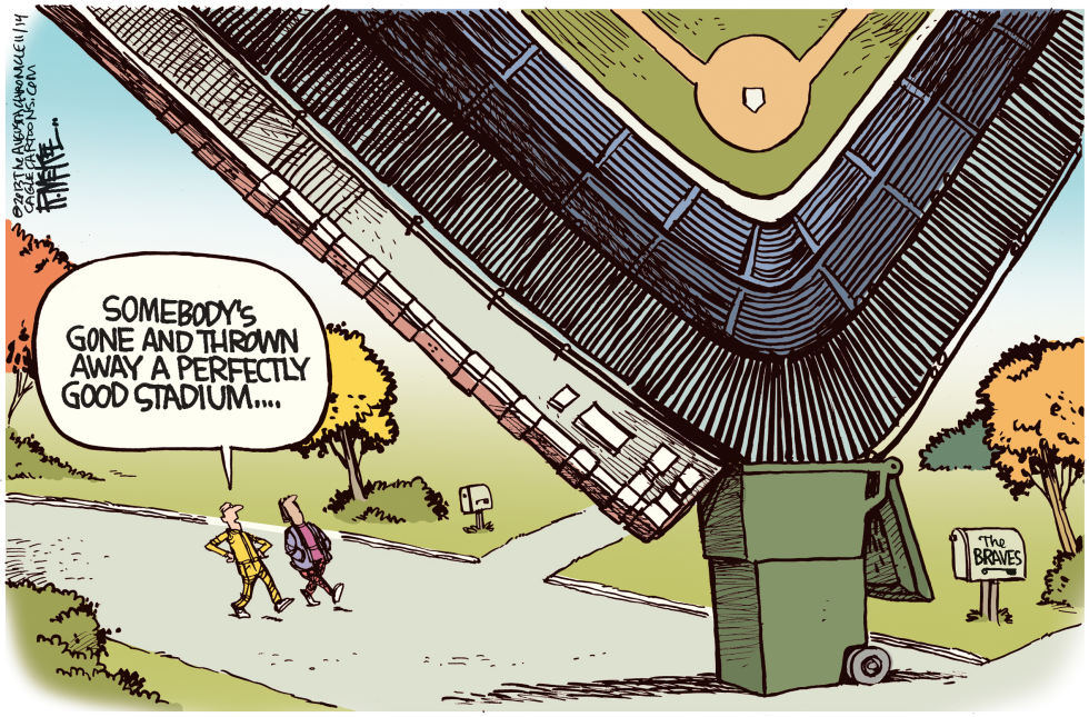  ATLANTA BRAVES STADIUM by Rick McKee