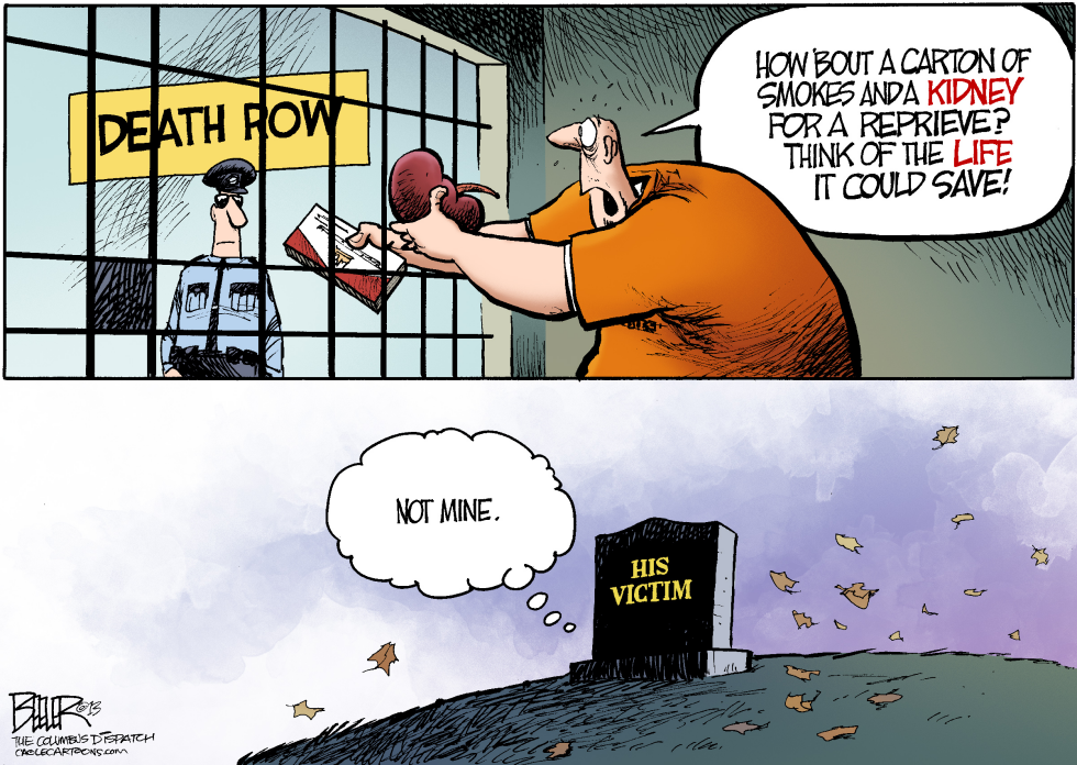  LOCAL OH -DEATH ROW DONOR by Nate Beeler