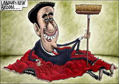 ED MILIBAND MAKES CHANGES by Brian Adcock