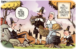 A DEMOCRAT THANKSGIVING  by Rick McKee
