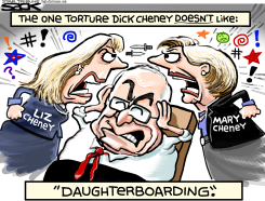 CHENEY SISTER SPAT  by Steve Sack